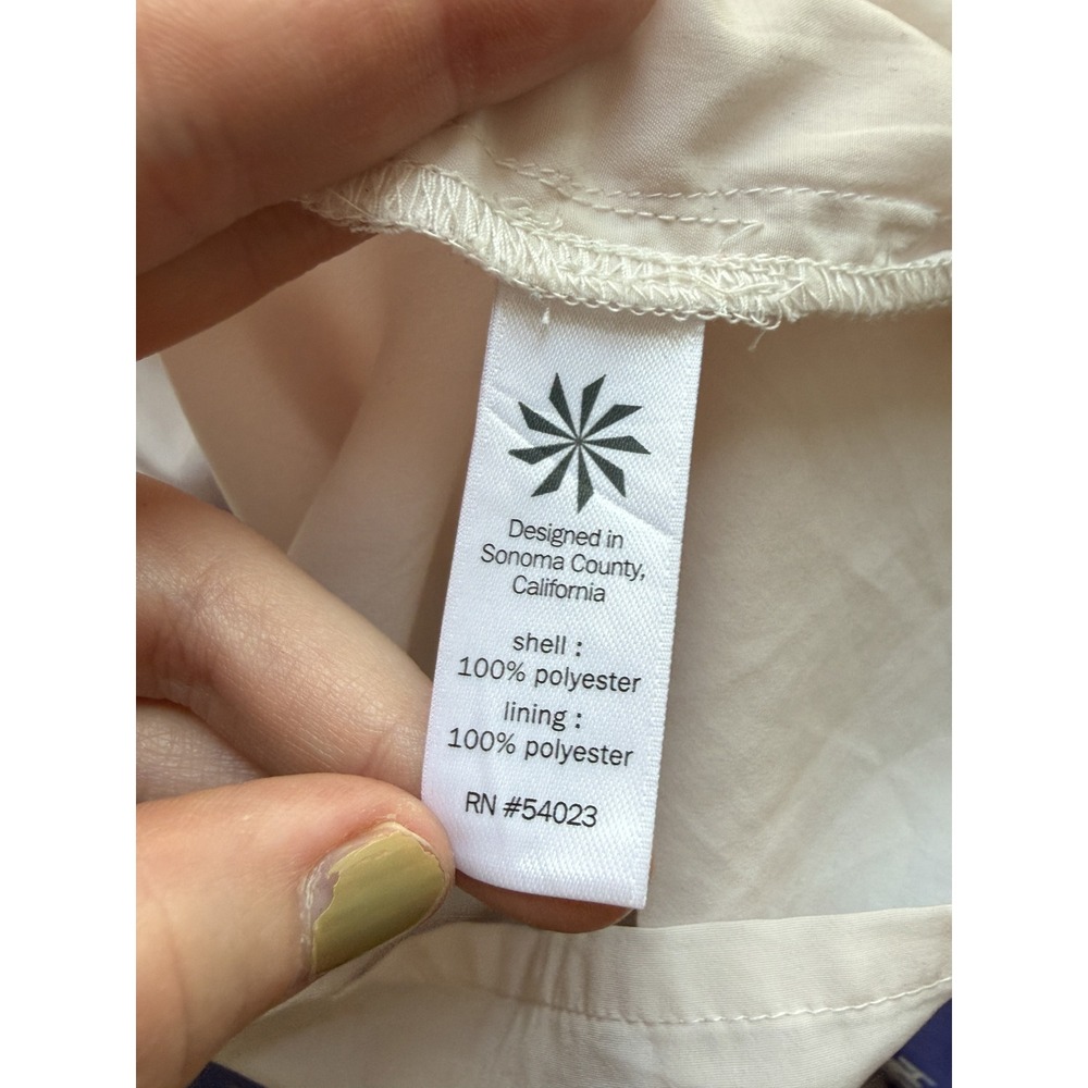 Bohemian Athleta Ikat Maxi Dress S Blue White Halter Tassel High Low Hem - Picture 9 of 9
